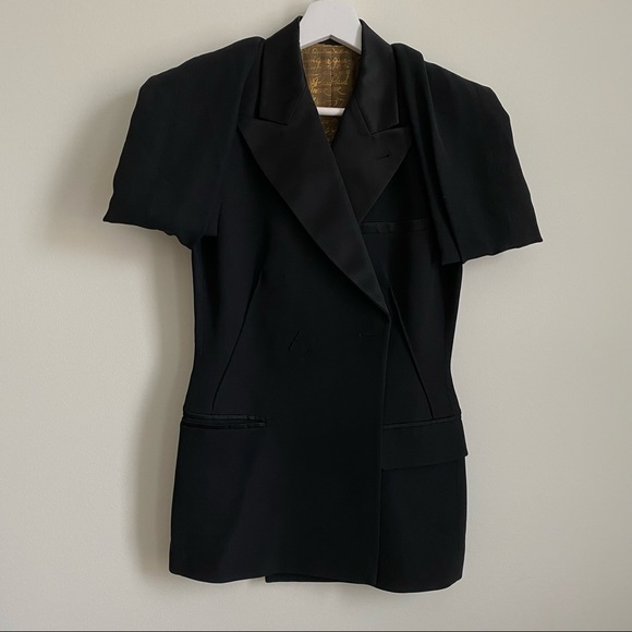 Original Jean Paul Gaultier fitted tuxedo blazer. Satin details corset - Picture 2 of 9